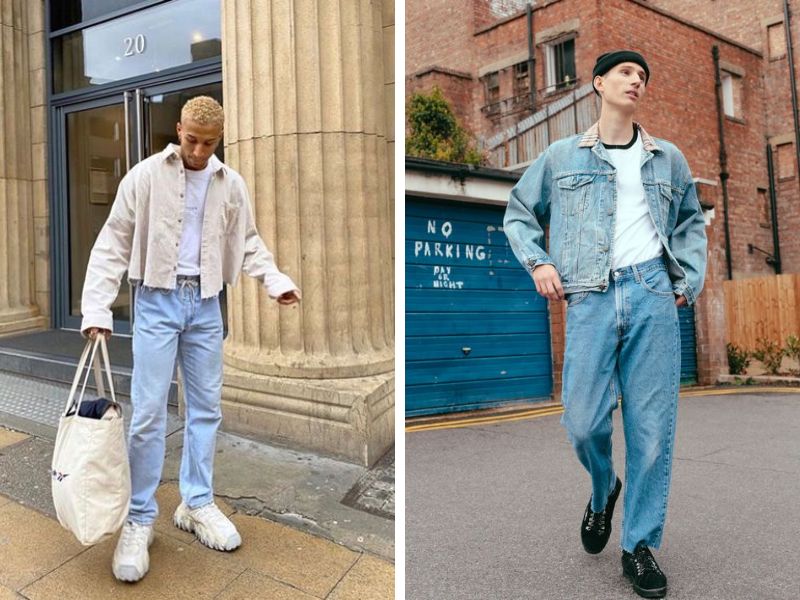 Phối đồ denim-on-denim