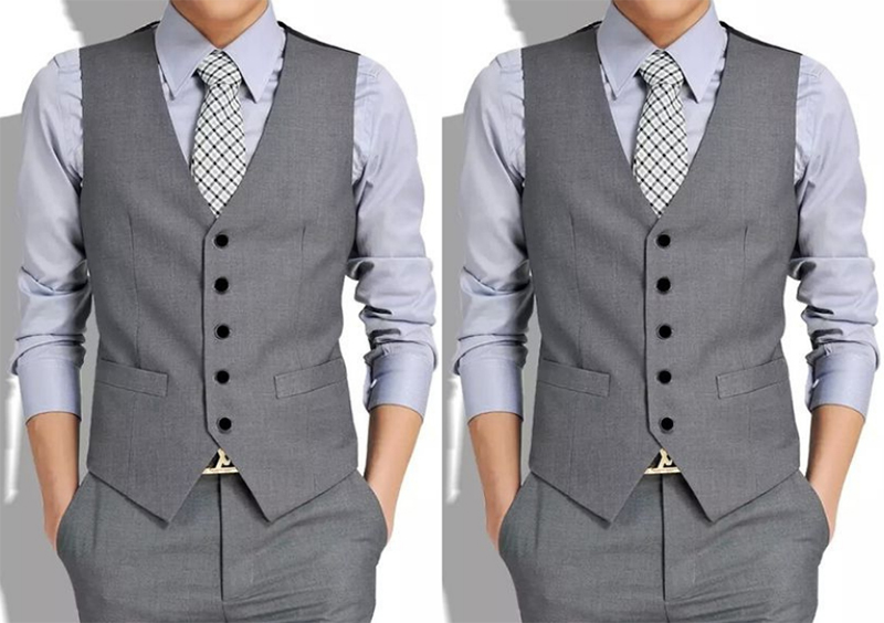 Phối đồ với áo gile nam với áo sơ mi
