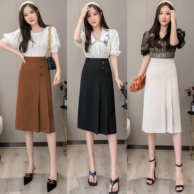 Chân Váy Chữ A Xếp Ly