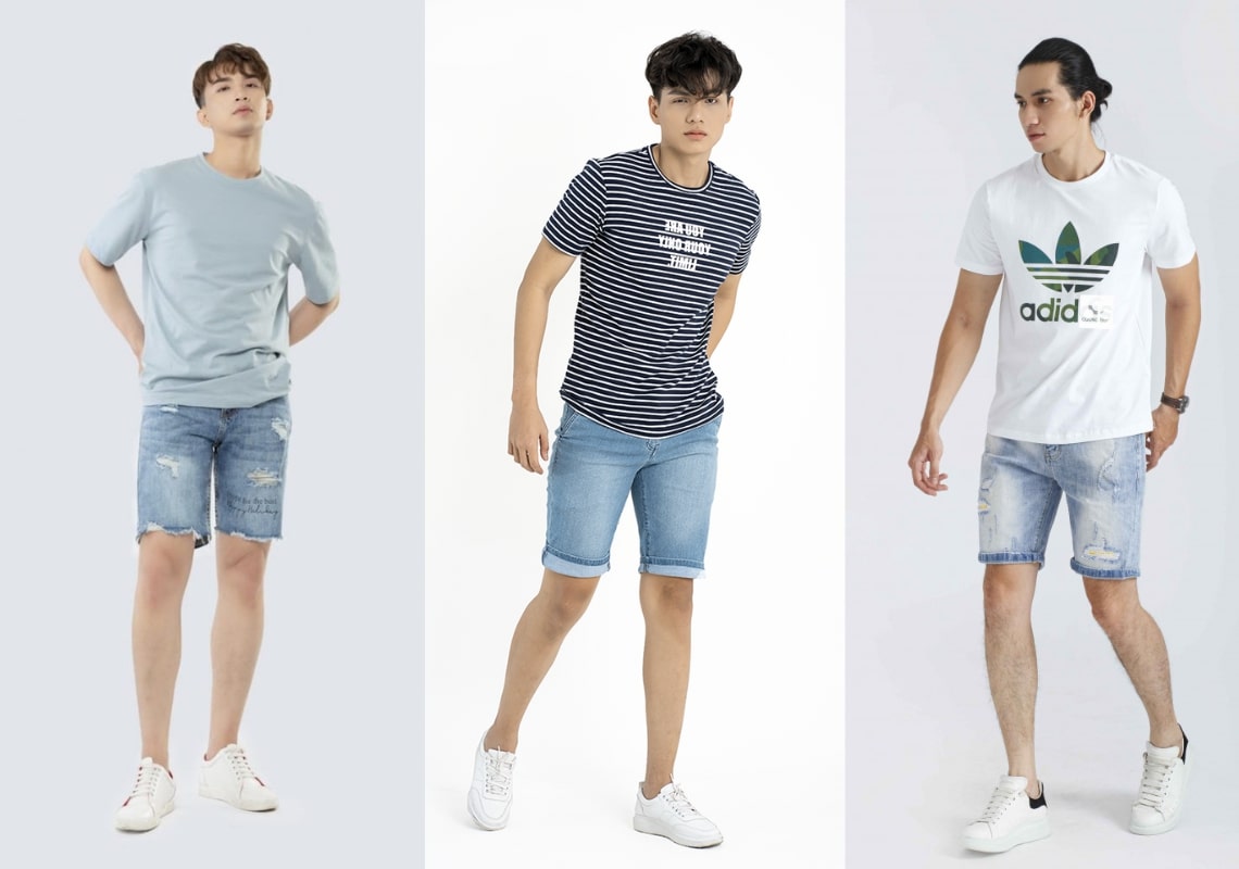 Phối đồ giày Jordan cổ cao nam với quần short mùa hè