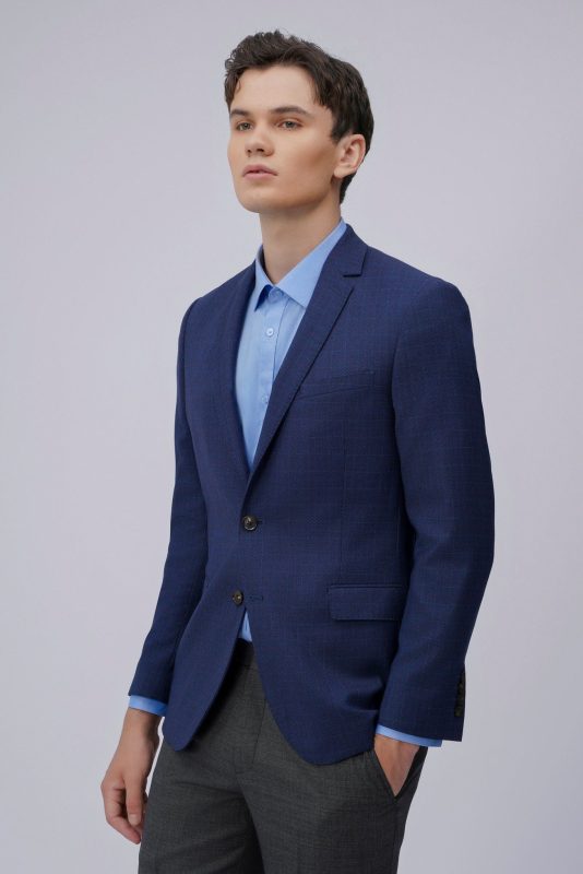 phối đồ áo blazer nam màu xanh navy