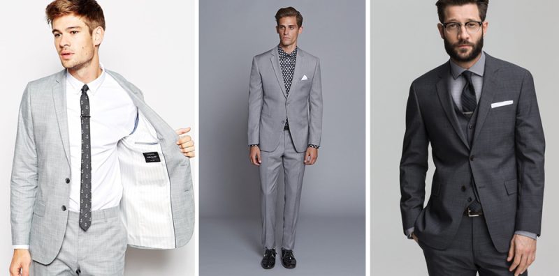 Suit Nam Màu Xám Sang Trọng