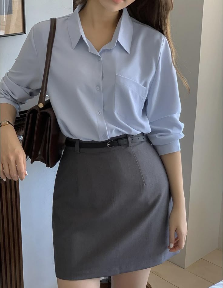 phối đồ áo sơ mi xanh