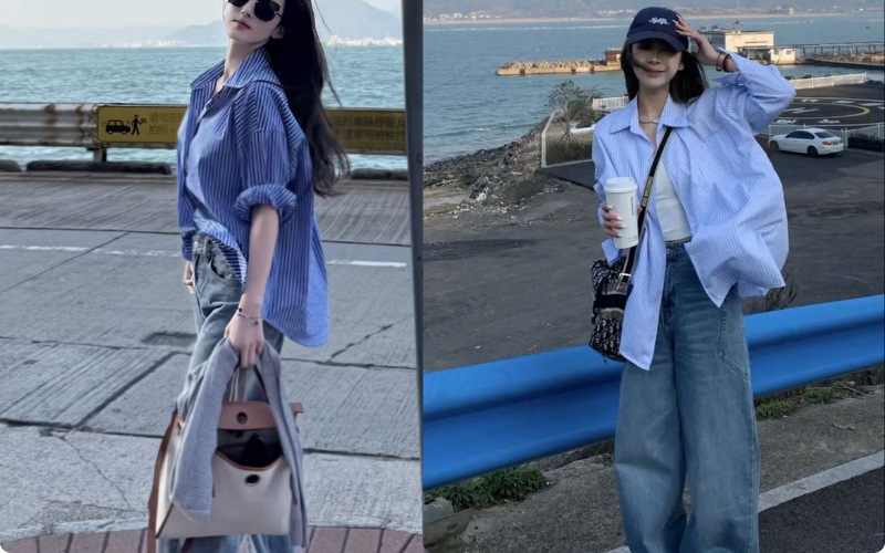 Phối Đồ Áo Sơ Mi Xanh