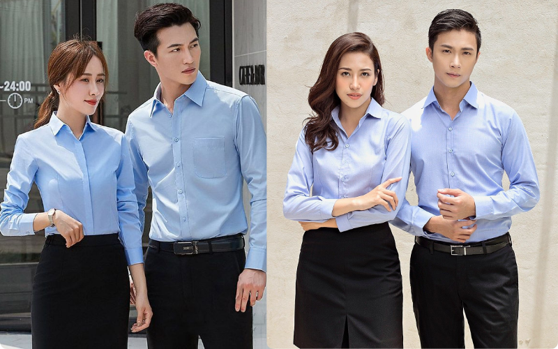 Phối Đồ Áo Sơ Mi Xanh