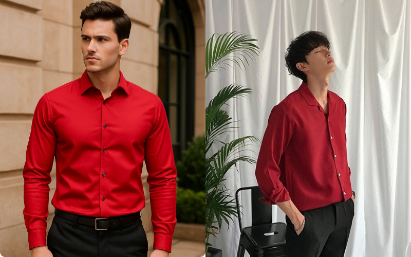 Phối Đồ Với Áo Đỏ Nam