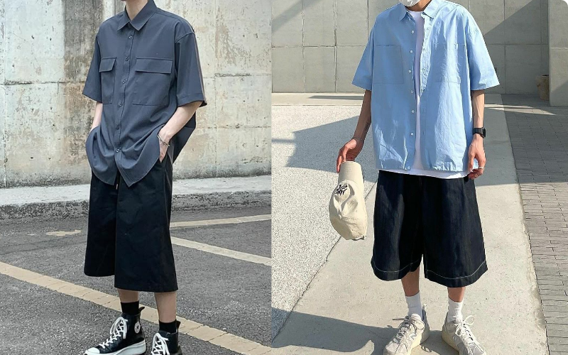 phối đồ với áo sơ mi nam