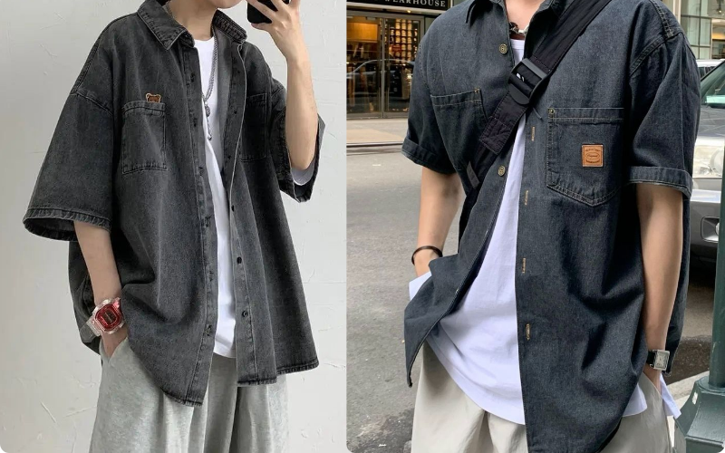 phối đồ với áo sơ mi nam