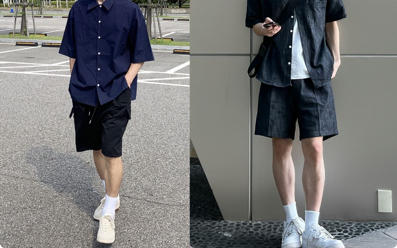 phối đồ với áo sơ mi nam