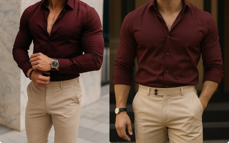 Phối Đồ Với Áo Đỏ Nam