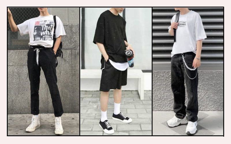 phối đồ với giày thể thao nam