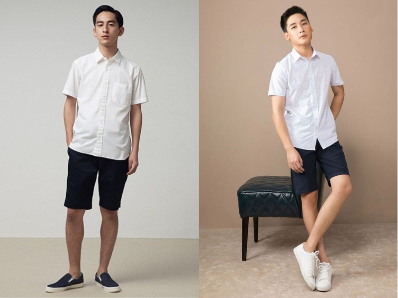 Chọn áo cổ V giúp nam cao 1m7 thanh thoát hơn