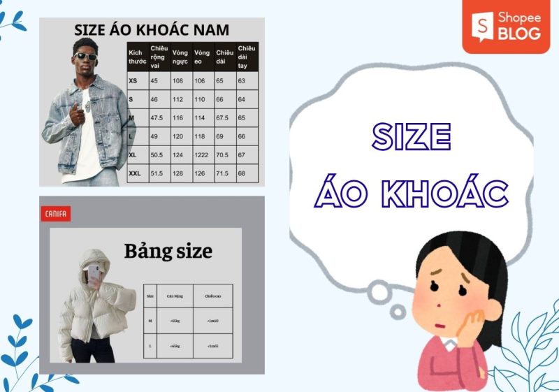 Chọn size áo khoác nam 75kg