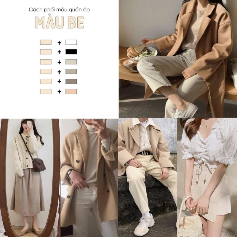 phối màu đơn sắc cho nữ