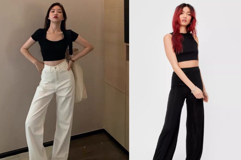 Mix đồ đi tiệc cưới với quần ống rộng và sơ mi