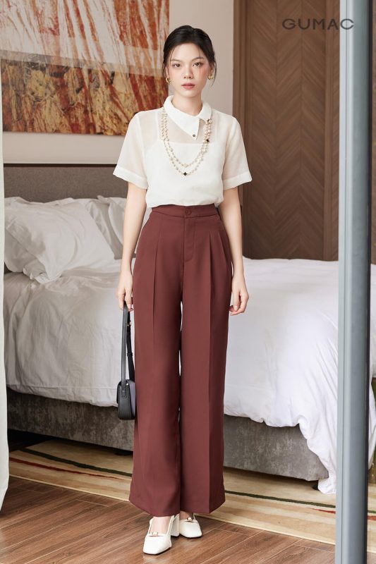 quần âu nữ phối giày cao gót