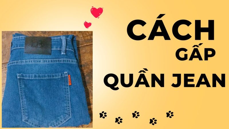 cách gấp quần jean đi du lịch
