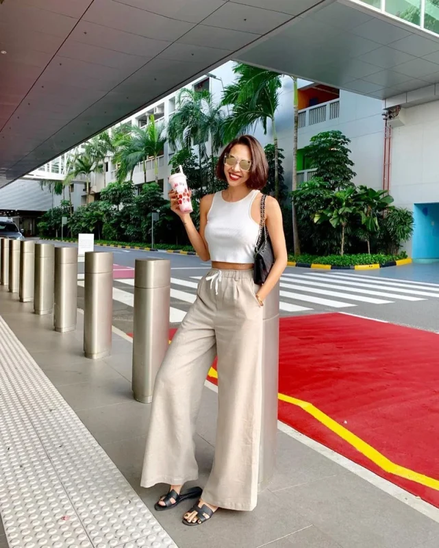 quần đũi ống rộng đi với giày gì