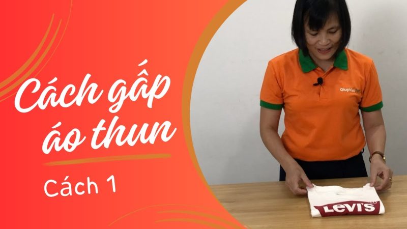 cách gấp áo thun nhanh kiểu Nhật