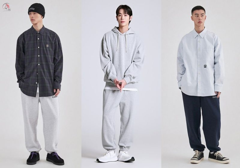 Hoodie nam phối quần jogger năng động