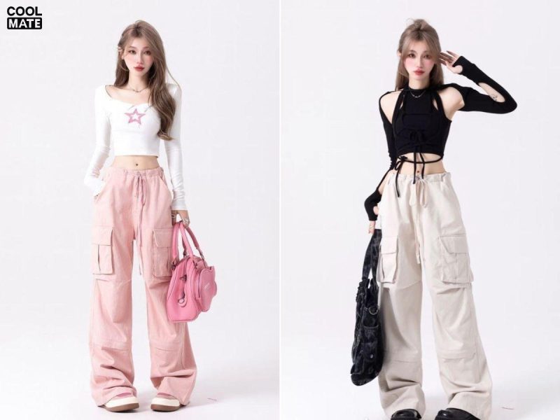 Cách phối quần jogger túi hộp nữ hot hit