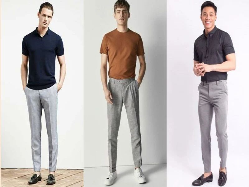 quần xám mặc với áo màu gì