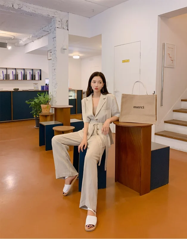 phối đồ quần đũi với áo blazer