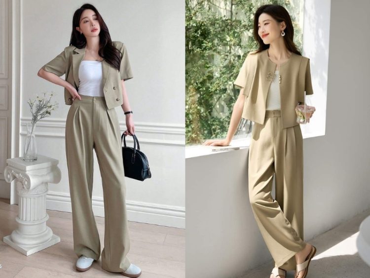 Phối đồ với áo gile vest nữ