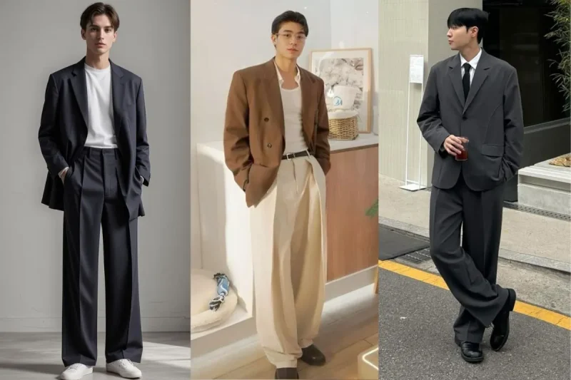 cách chọn blazer và quần ống rộng cho người nhỏ