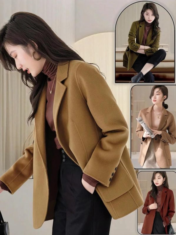 Phối đồ với áo măng to nữ ngắn nơi công sở