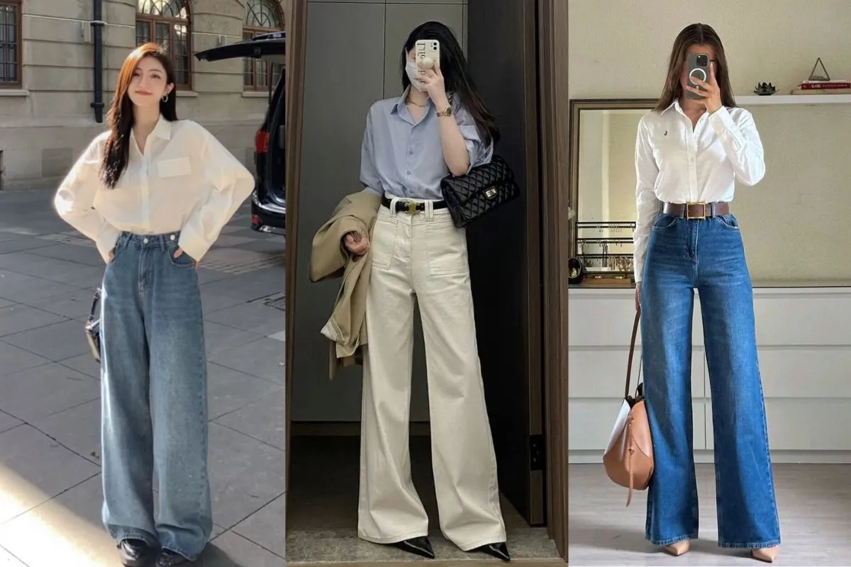 phối sandal với quần jean baggy