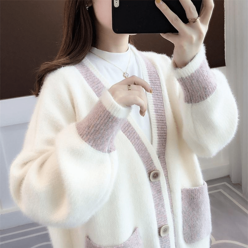 Cách phối đồ với áo cardigan len dày