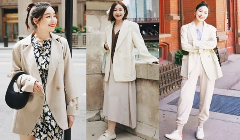 Cách mix áo blazer cho người thấp hack dáng