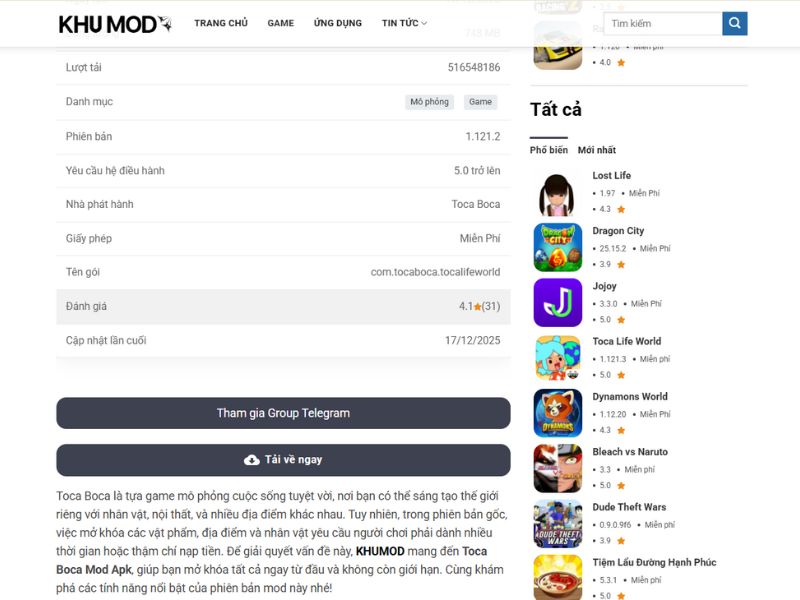 KHUMOD - Trang Web Cung Cấp Game MOD APK Uy Tín