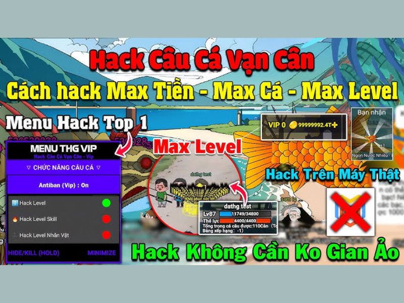 Các Tính Năng MOD Nổi Bật Trong Phiên Bản Giới Thiệu Về Hack Câu Cá Vạn Cân
