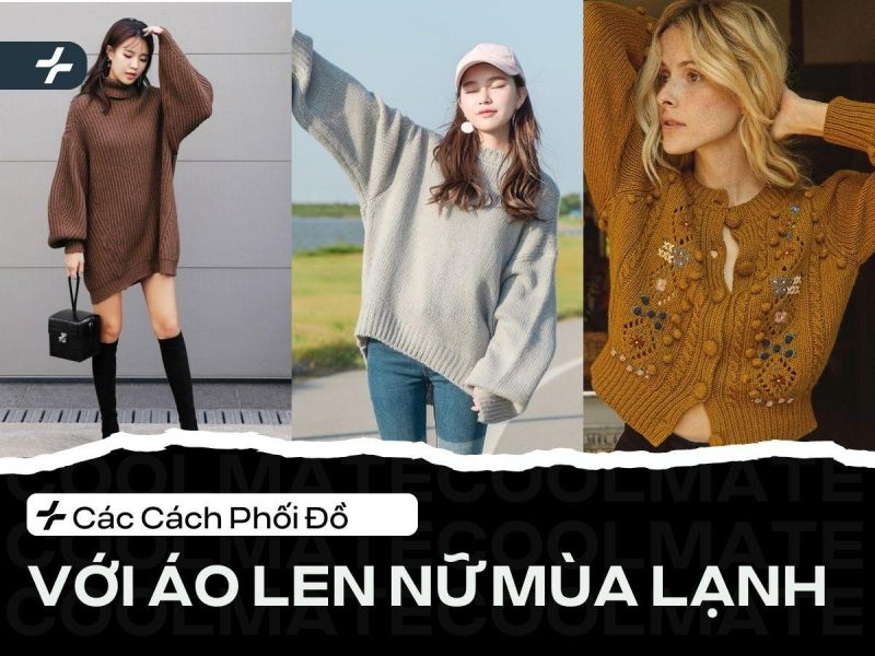 Phối đồ với áo len oversize sành điệu