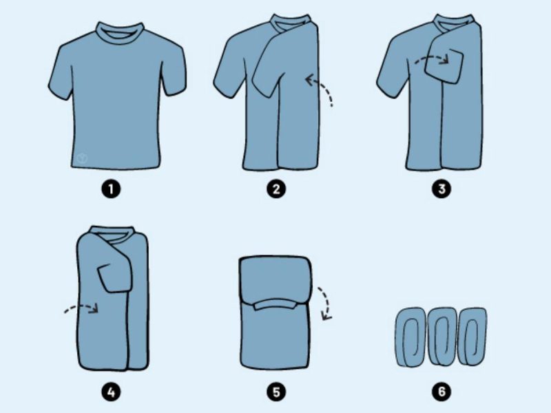 cách gấp áo polo không hỏng cổ