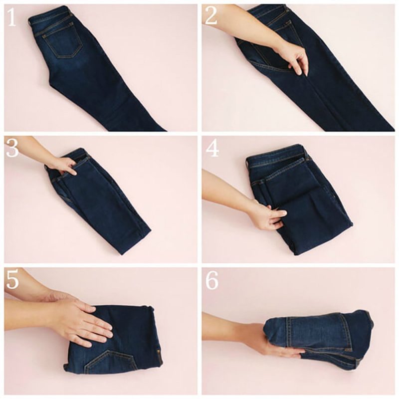 cách gấp quần gọn gàng
