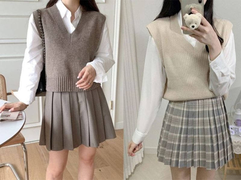lưu ý khi phối áo len với sơ mi