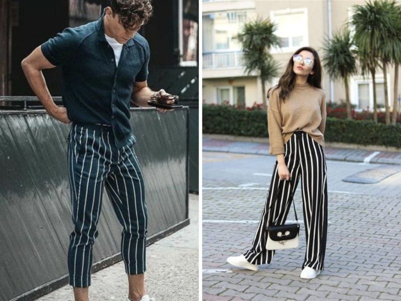 phụ kiện cho quần kẻ sọc trắng đen