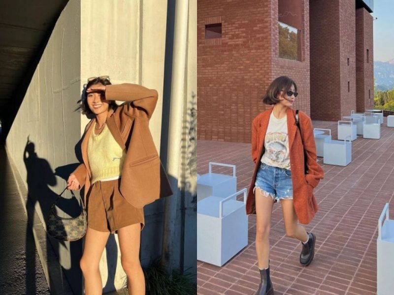 cách phối đồ với quần short nữ mùa đông