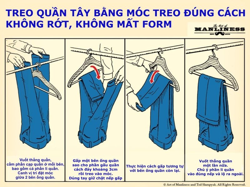 Cách xếp quần tây đi du lịch