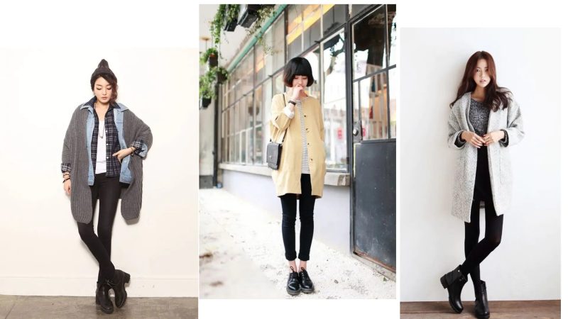 Phối đồ với áo cardigan nữ và chân váy ngắn