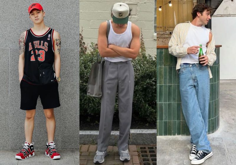 Phối đồ áo ba lỗ nam cùng quần jogger khỏe khoắn