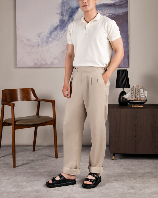 Style dép quai ngang nam cá tính với jeans rách