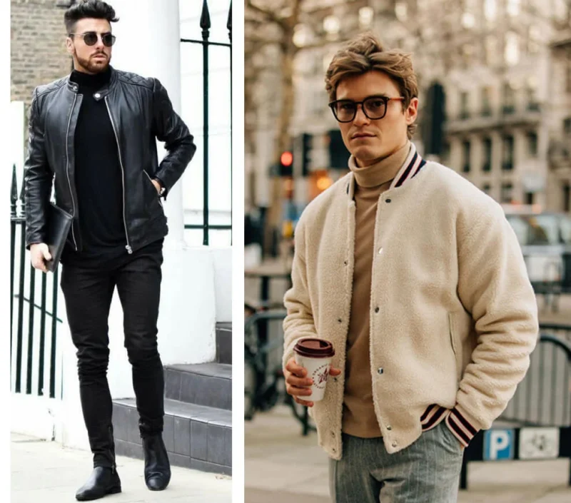 phối đồ với áo bomber nam đen basic