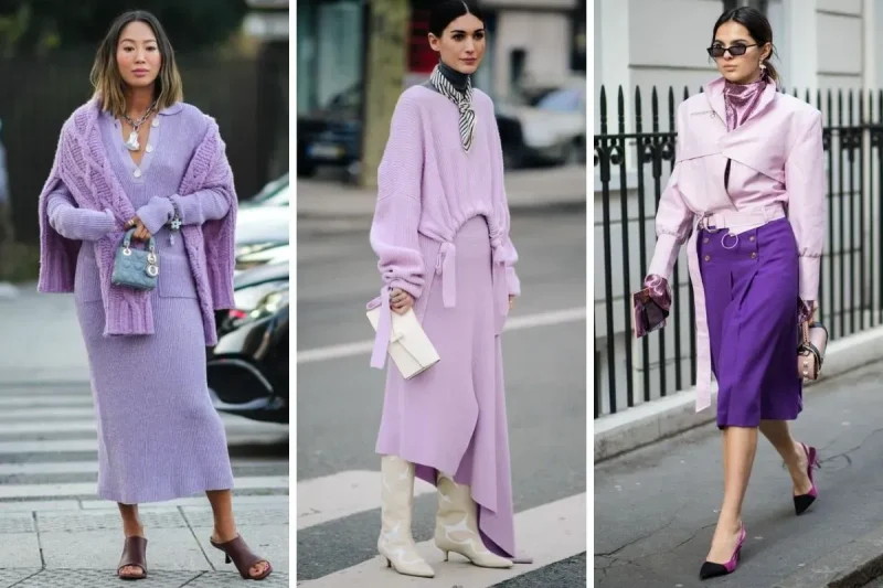 Phối đồ với màu tím pastel ton-sur-ton