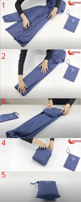 cách gấp áo khoác gió