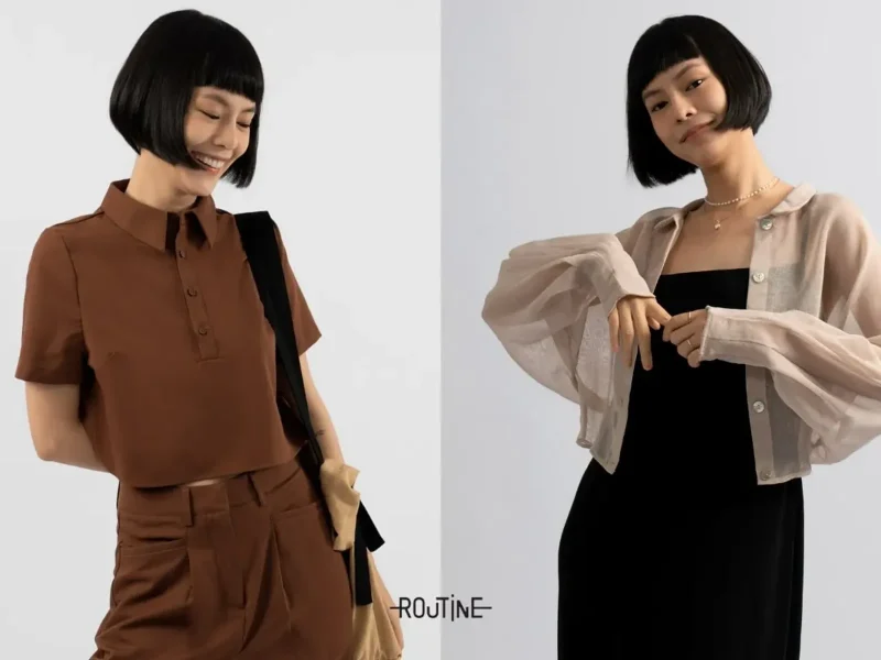 phối áo sơ mi croptop