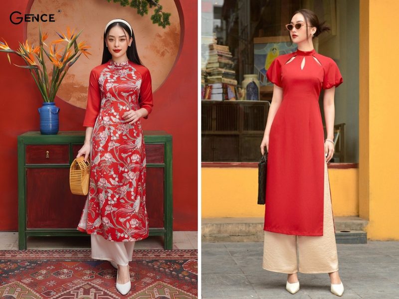set áo dài đi chơi Tết cho nữ